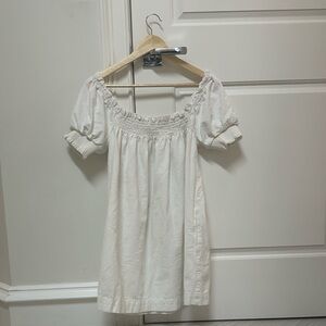 Free People Cream Smocked Babydoll Style Dress